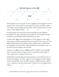 Michelle Obama on DNC 2020 | Essay