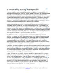 Is sustainability actually that important | Engelsk Stil