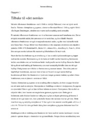 Tilbake til det norske | Sammenlikning