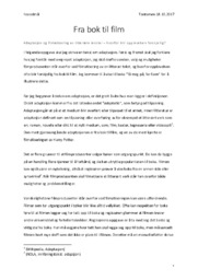 Fra bok til film | Norsk