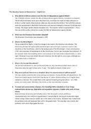 The American System of Government – English test
