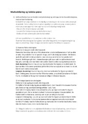 Markedsføring og ledelse prøve
