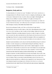 The Rotters’ Club – characterisation | Benjamin, Cicely and Lois