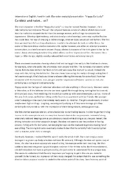 Character analysis – “Happy Go Lucky” Careless and naive… or?