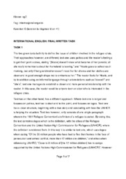 international english: final written task