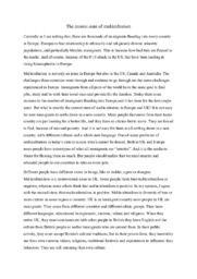 The current state of multiculturism | Engelsk