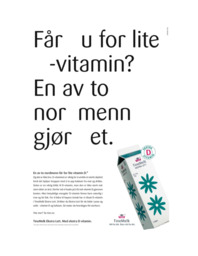 Tine Få U For Lite Vitamin Analyse Reklameannonse
