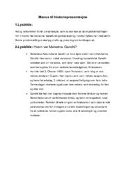 Manus til historiepresentasjon | Mahatma Gandhi