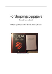 Fordjupingsoppgåva | Håvamål, Bibelen og Koranen