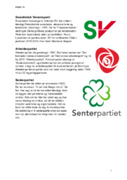 Partier i Stortingen | Samfunnsfag