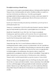 Personlighetsvurdering av Donald Trump | Psykologi