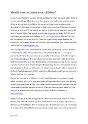Should you vaccinate your children?