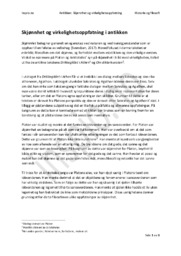 Skjønnhet og virkelighetsoppfatning i antikken | Oppgave