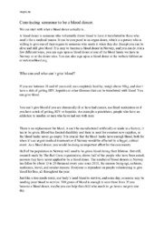 Convincing someone to be a blood donor | Oppgave