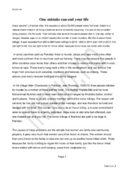 Honor Killing – One mistake can end your life | Analyse