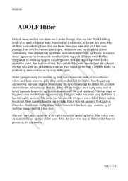 Adolf Hitler | Oppgave | Kortsvar Historie