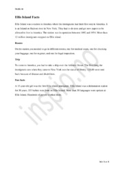 Ellis Island Facts | Engelsk oppgave