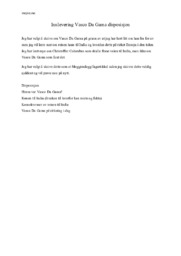 Innlevering Vasco Da Gama disposisjon