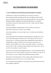 Kulturlandskap & Ressurser | Geografi