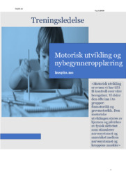 Motorisk utvikling og nybegynneropplæring | Idrettsfag