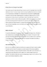 What is Exercise Doing to Your Body? | Engelsk oppgave