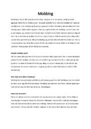 Mobbing | Helse- og sosialfag