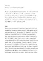 Annie | Analyse | Norsk oppgave