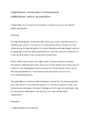 Fridtjof Nansen | Presentasjon av historisk person