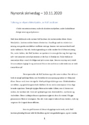 Tolkning av Byens Metafysikk, av Rolf Jacobsen