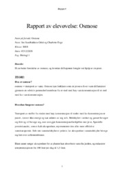 Rapport av elevøvelse | Osmose