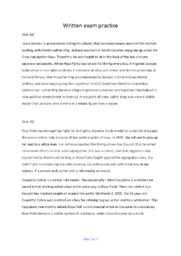 Written exam practice