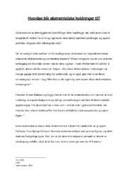 Hvordan blir ekstremistiske holdninger til