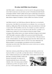 Hvordan Adolf Hitler kom til makten | Historie