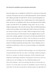 Den Romerske republikken & det athenske demokratiet