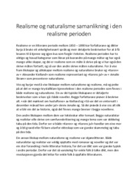Realisme og naturalisme samanlikning i den realisme perioden