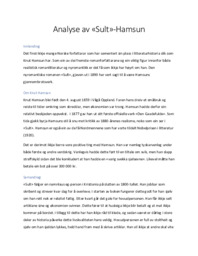 Analyse av Sult-Hamsun