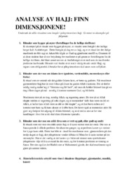 Analyse av Hajj | Finn dimensjonene