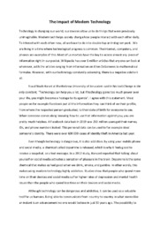 The Impact of Modern Technology | Engelsk oppgave