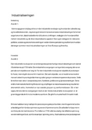 Industrialiseringen | Opggave