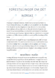 Forestillinger om det norske | Oppgave