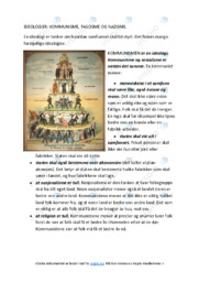 Kommunisme | Fascisme | Nazisme | Oppgave