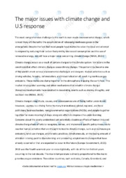 The major issues with climate change | Essay
