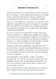 Kjærleik i koronaens tid