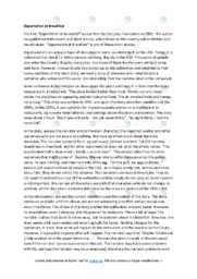 Deportation at Breakfast | Analytical essay