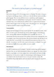 English as a national language
