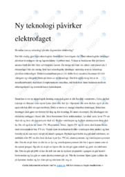 Teknologien påvirker elektrofaget