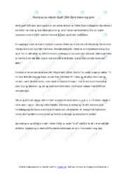 Analyse av Herre Gud Ditt dyre navn og ære
