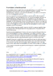 Framtidens arbeidsmarked | Oppgave