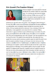 Erin Gruwell The Freedom Writers | Oppgave