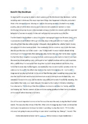 Bend it like Beckham | Summary